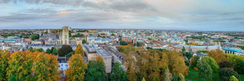 Vista de Bristol desde Cabot Tower