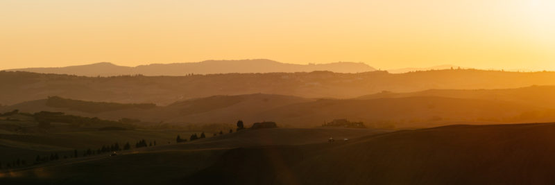 Atardecer sobre La Toscana
